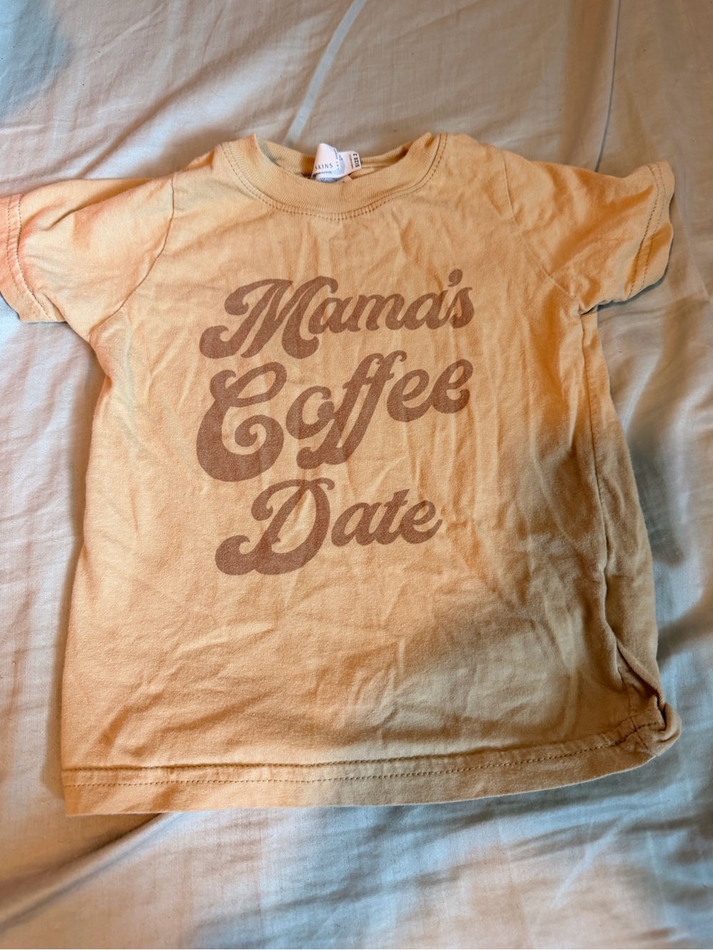 Rabbit skins Mama's coffee date tan short sleeve 2T cute girls t-shirt